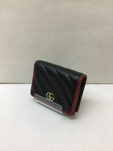 20231102【GUCCI】グッチ GGマーモント 二つ折り財布 財布 レザー ブラック 573811