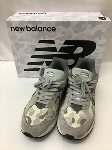 20231123【NEW BALANCE×A BATHING APE】ニューバランス アベイシングエイプ ローカットスニーカー M2002RBG 28 スウェード グレー