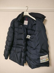 MONCLER モンクレール CLUNY　サイズ4　XL　クルーニー ファー付 ダウンコート　ネイビー ダウンジャケット