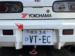 ◆送料無料◆ VTEC ナンバープレート 前後セット 封印そのまま取付可　EG6 EK9 FD2 DC2 DC5 S2000 S660 NSX NA1 NA2 HONDA