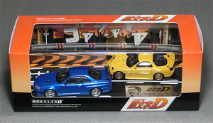 1/64スケール 頭文字D セット Vol.8「高橋啓介 マツダRX-7[FD3S]& 星野好造 日産スカイラインGT-R[R34]」　*MODELER’S製　　*04