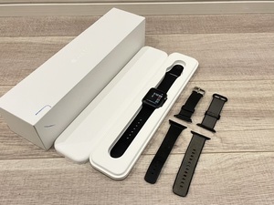 引越処分■動作確認済■Apple Watch■アクティベーションロック解除■38mm■スペースグレイ■A1553■おまけバンド2組付■匿名配送