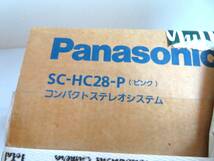 ●【ト葛】新品 未開封 パナソニック Panasonic SC－HC２８－Pピンク コンパクトステレオシステム CAZ01ZZG49_画像2