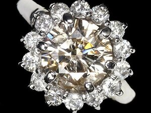 ZI9936T【1円～】新品【RK宝石】《Diamond》極上ブラウンダイヤモンド 特大1.06ct!! 極上脇石ダイヤ 総計0.51ct Pt900 超高級リング ダイヤ