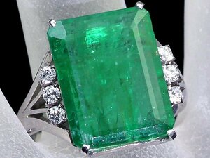 IW9913SS【1円～】新品【RK宝石】≪Emerald≫ 圧倒的存在感!! 上質エメラルド 特大6.15ct!! 極上ダイヤモンド Pt850 超高級リング ダイヤ