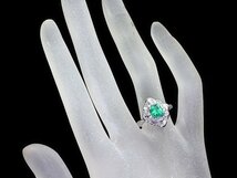 KV9935T【1円～】新品【RK宝石】≪Emerald≫ 鮮やかな色彩!! 極上エメラルド 大粒0.75ct 極上ダイヤモンド 0.5ct Pt900 高級リング ダイヤ_画像6