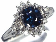 VU10065S【1円～】新品【RK宝石】≪Sapphire≫ 上品な濃厚カラー! 上質サファイア 大粒1.31ct! 極上ダイヤモンド Pt900 高級リング ダイヤ_画像2