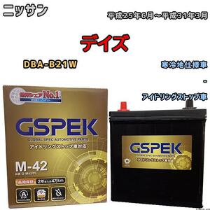 バッテリー デルコア GSPEK ニッサン デイズ DBA-B21W - M-42