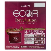 バッテリー GSユアサ エコ.アール レボリューション ホンダ フィット DBA-GE8 Fガラス熱線又はSヒーター ERM4255B20L_画像4