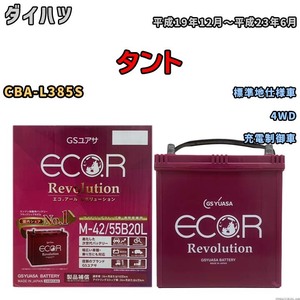 バッテリー GSユアサ エコ.アール レボリューション ダイハツ タント CBA-L385S 4WD ERM4255B20L