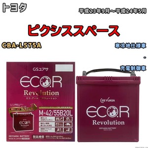 バッテリー GSユアサ エコ.アール レボリューション トヨタ ピクシススペース CBA-L575A - ERM4255B20L