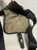 ZAZABY サザビー　日本製　レザーパイピング　ナイロン　黒　フラップショルダーバッグ　斜め掛け　鞄　かばん　カバン　ブラック_画像9
