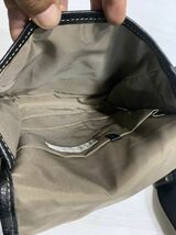 ZAZABY サザビー　日本製　レザーパイピング　ナイロン　黒　フラップショルダーバッグ　斜め掛け　鞄　かばん　カバン　ブラック_画像10