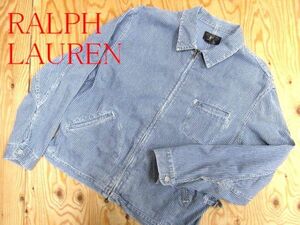 ★ダブルアールエル RRL RalphLauren★ヒッコリーストライプ コットンワークジャケット 三ツ星タグ USA製 90s★R51105041A