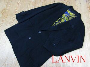 ★ランバン LANVIN★メンズ 裏総柄 カシミヤ100％ ウールチェスターコート★R51119001B