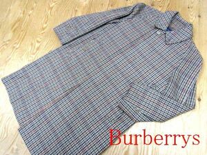 ★バーバリー Burberry★メンズ カシミヤ混 ウールステンカラーコート 千鳥格子柄★R51126007B