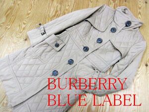 ★バーバリー Burberrys ブルーレーベル★レディース スタンドカラーキルティングコート 裏ノバチェック★R51126004B