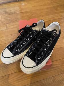 未使用品 CONVERSE CHUCK TAYLOR 70 OX BLACK US7 25.5cm 藤原ヒロシ fragment design コンバース uniform experiment SEQUEL