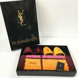 TEI【中古品】 YVES SAINT LAURENT イヴサンローラン スリッパ 玄関マット 3点セット 生活雑貨 ブランド雑貨 〈183-231113-AT-5-TEI〉