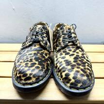 極美品 タグ付 箱有 Dr.Martens ドクターマーチン 27727348 SMITHS スミス レザーシューズ MICRO LEOPARD HAIR ON ヒョウ柄 レオパード_画像2