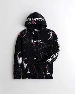 新品★正規品★未使用★未開封★Mサイズ！★ホリスターHOLLISTER★GRAFFITI PRINT HOODIE★BLACK WITH SPLATTER