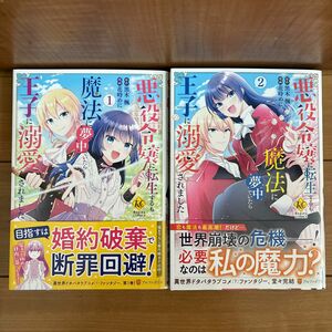 「悪役令嬢に転生するも魔法に夢中でいたら王子に溺愛されました 」 1〜２巻