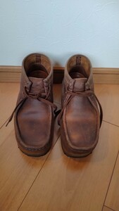  CLARKS クラークス WALLABEE BOOT BEES WAX レザー ワラビーブーツ サイズ7 1/2 約25.5cm ブラウン　箱なし