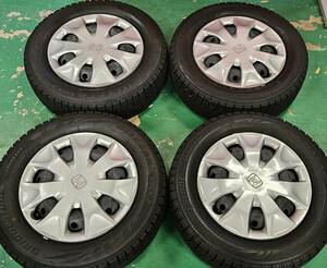 1円～☆冬用☆HONDA 純正☆155/65R13 73Q☆BS ブリザックVRX☆バリ溝 4本セット☆