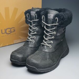 GO5219//*アグ/UGG*1003912/ブッテ カモ/Butte Camo/メンズUSA9/撥水レザー×迷彩柄キャンバス/ロールトップ/レースアップブーツ/靴