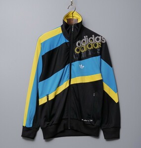 TG6477◇アディダス/adidas メンズ M 1984 RUNNING TT 復刻 ランニング トラックトップ ジャージ ジャケット ブルー×ブラック系