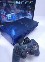 動作品 カラー オーシャンブルーSony PS2本体コントローラー,メモリカー,ドセット ソニープレイステーション2 PlayStation2 SCPH-37000(-2)_画像2