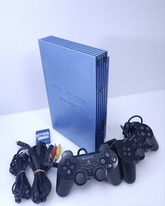 動作品 カラー ブルーSony PS2本体2台コントローラー,メモリカー,ドセット ソニープレイステーション2 PlayStation2(-3)