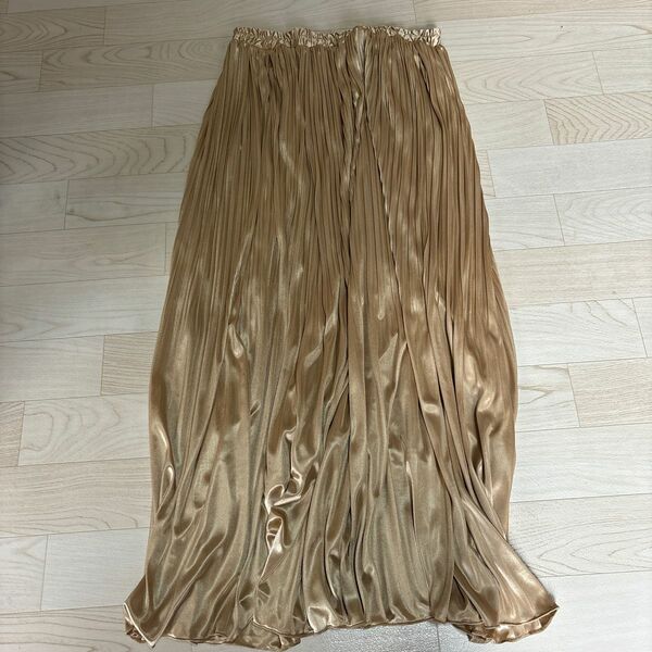 グリーンパークス　SUGARSPOON サテンジャカードスカート　　フリーサイズ