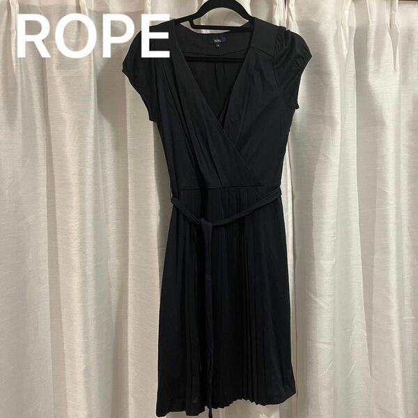 ROPE ワンピース　プリーツスカート　ウエストリボン　9