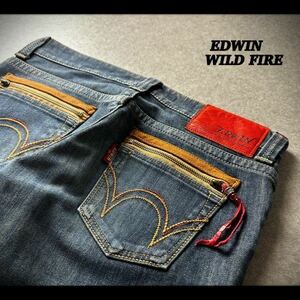 EDWIN エドウィン 442WFL 秋冬 WILD FIRE 防風 防寒 暖パン ストレッチ デニム パンツ ジーンズ レディース Mサイズ