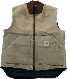 USA製 90s Carhartt VQ186 Arctic Quilt Liner Duck Vest カーハート 中綿 ダック ベスト Vintage ヴィンテージ アメリカ古着