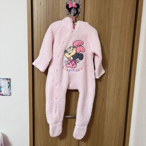 もこもこアウターロンパース ミニーマウス