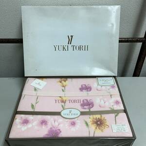  new goods unused! YUKI TORII Yuki Torii cotton blanket floral print blanket single pink 