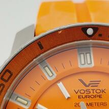 動作品　VOSTOK EUROPE ボストーク ヨーロッパ Ekranoplan 自動巻き　NH35-546A509 腕時計　メンズ　オレンジ_画像4