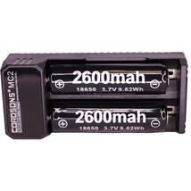 ＠18650 リチウムイオン充電池 充電器 バッテリー PSE 保護回路 懐中電灯 ヘッドライト 電池2本 ＋ 充電器 04_画像2