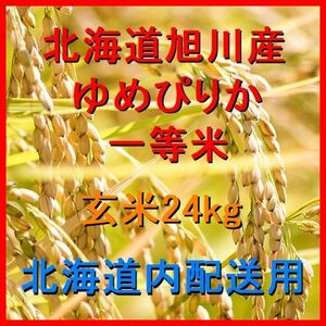 新米 令和5年産 北海道旭川産 ゆめぴりか 一等米 玄米 24kg(6kg×4）（精米も可） 