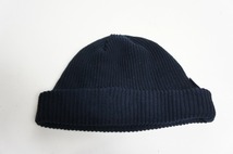 美品18SS SON OF THE CHEESEサノバチーズ C100 KNIT CAP ニット キャップ ビーニー ニット帽 帽子 SC1810-CP10 紺1110N_画像2