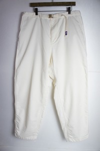 美品THE NORTH FACE PURPLE LABELノースフェイス パープルレーベル Stretch Twill Wide Tapered Pants NT5052N パンツ 白1111N