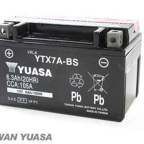 台湾ユアサバッテリー YUASA YTX7A-BS ◆互換 FTX7A-BS アクロス バンディット250 GSX250カタナ コブラ GSX400インパルス GSX-R400Rの画像3