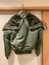 【美品】アルファインダストリーズ N-2B フライトジャケット XS カーキ ALPHA INDUSTRIES アウター ミリタリー_画像2