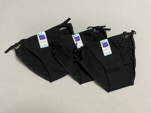 223502新品☆レディースサイド紐ショーツ　フリー(M～Ｌ)同色３枚Set☆送料無料