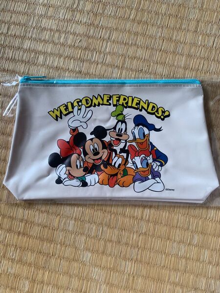 ディズニーデザインビニールポーチ ペンケース 小物 ペンポーチ ミキマウス 美品