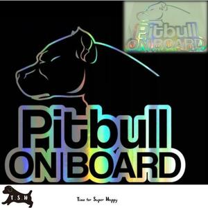 車用ステッカー　デカール　Pitbull （ホログラム）　カー　バイク