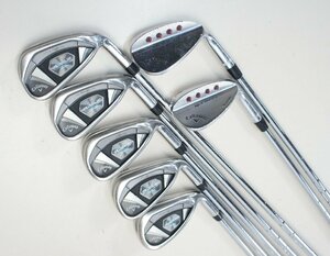 10●【中古】アイアン5本 ウェッジ2本 Callaway キャロウェイ ROGUE STAR ローグ スター MACK DADDY4 マックダディ4 ゴルフ●68N2　/12ｂ*