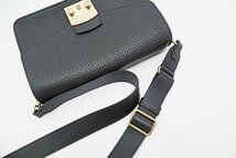 ◇【FURLA フルラ】レザー ショルダーバッグ ブラック_画像6